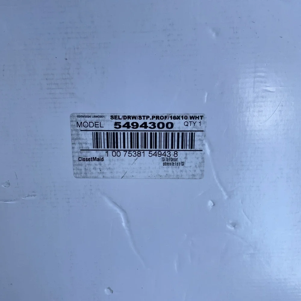ClosetMaid 54943 Selectives Suite‎ White Drawer Model 10 in x 16 in Drauble